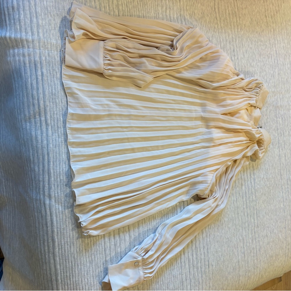 H&M Cream Striped Blouse